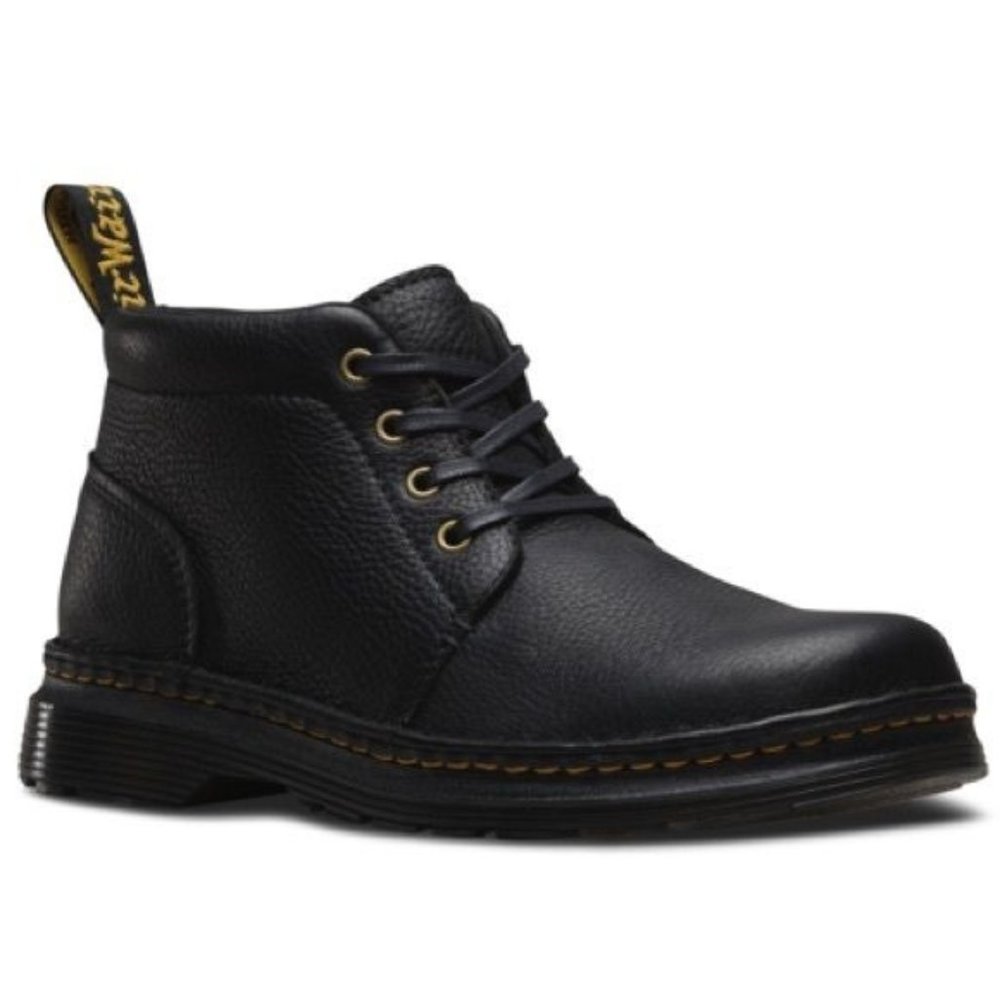 Dr Martens Doc Martens LEA GRIZZLY Mens 12 Chukka Boots Black Pebbled Leather